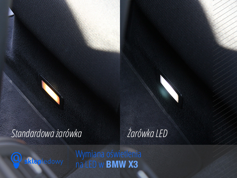porównanie podświetlenie nóg bmw x3 led f25
